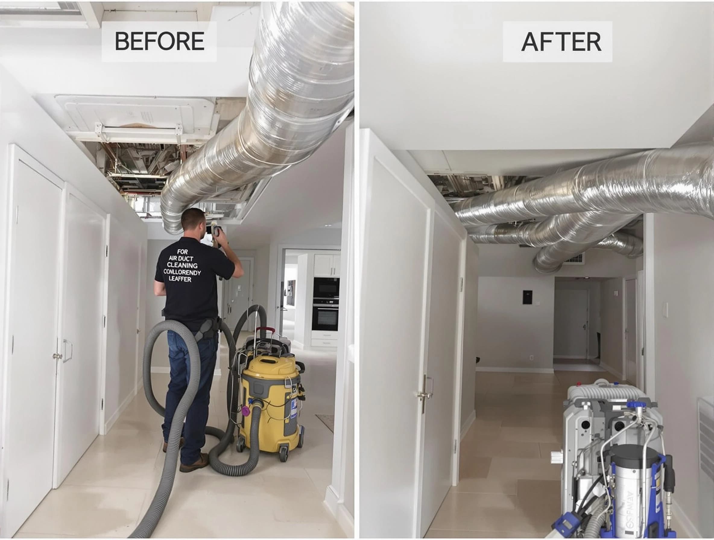 Taunton Air Duct Cleaning professional performing thorough air duct cleaning in Taunton