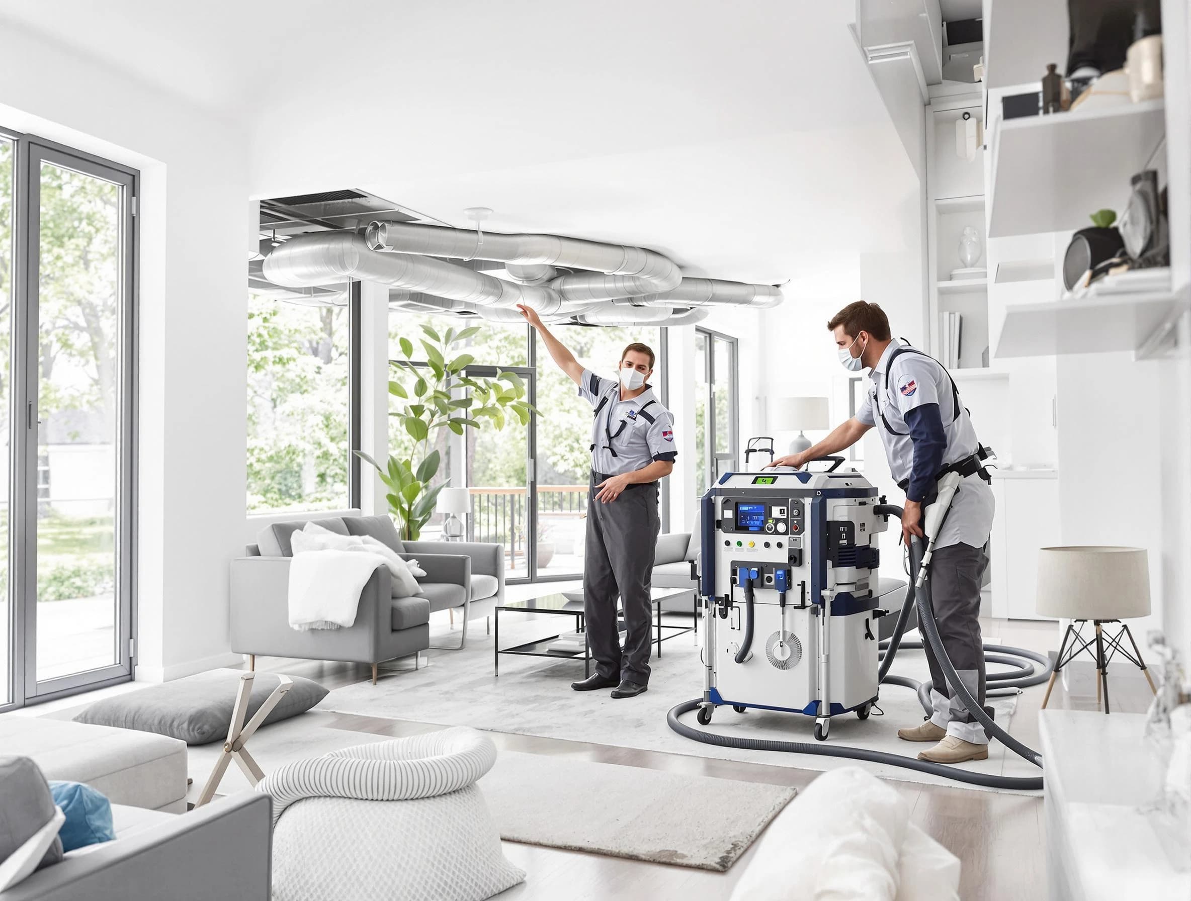 Taunton Air Duct Cleaning professional conducting pure air duct cleaning with state-of-the-art equipment in Taunton