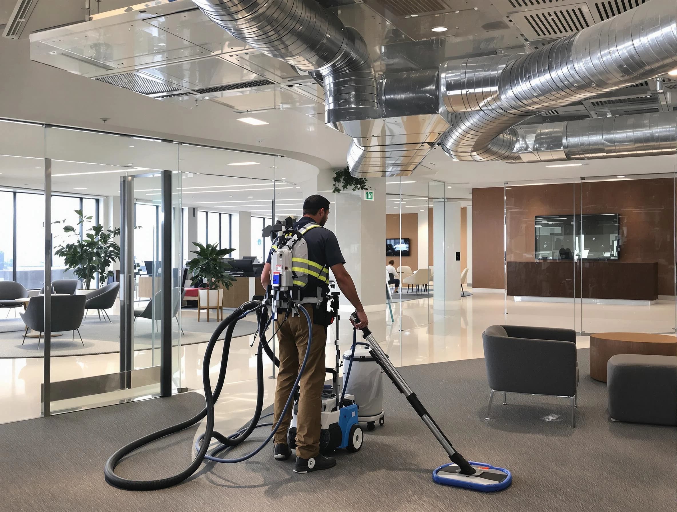 Commercial duct cleaning service by Taunton Air Duct Cleaning in Taunton