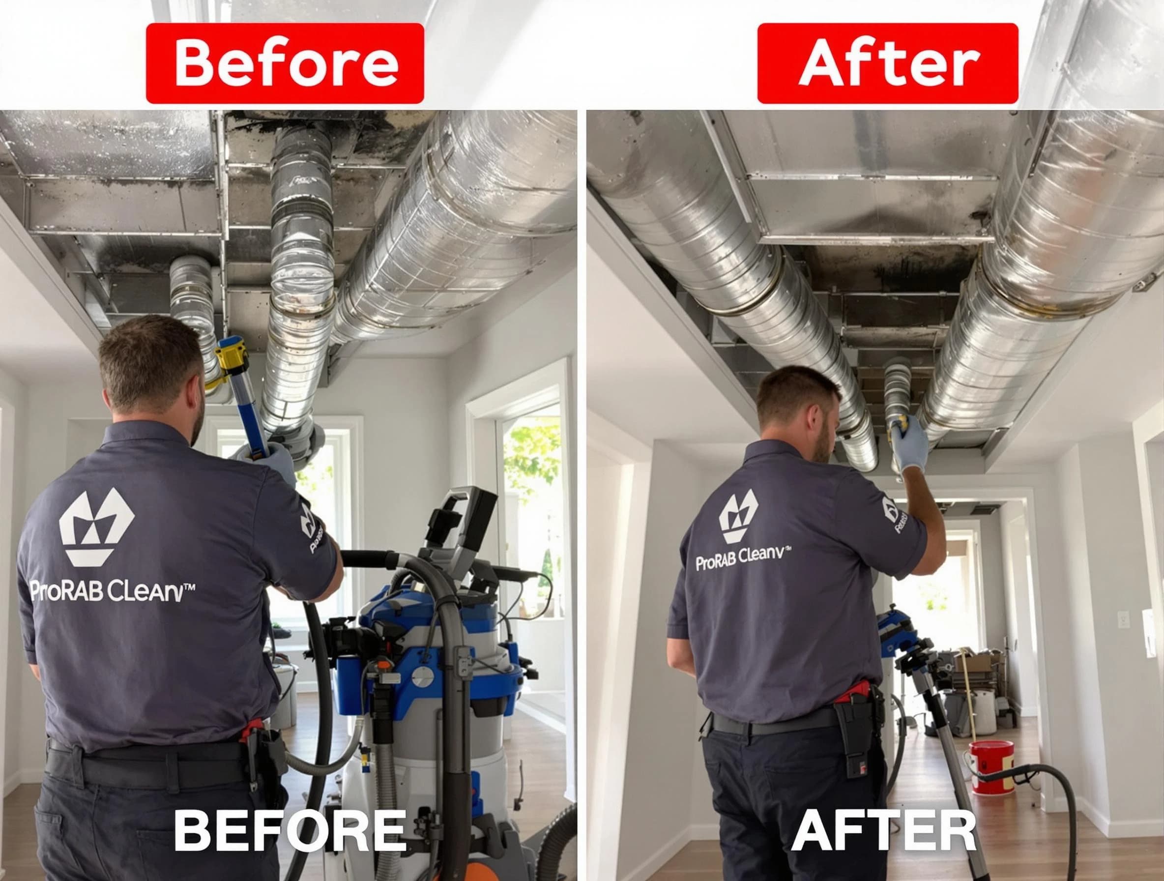 Taunton Air Duct Cleaning expert performing thorough residential duct cleaning in a Taunton home