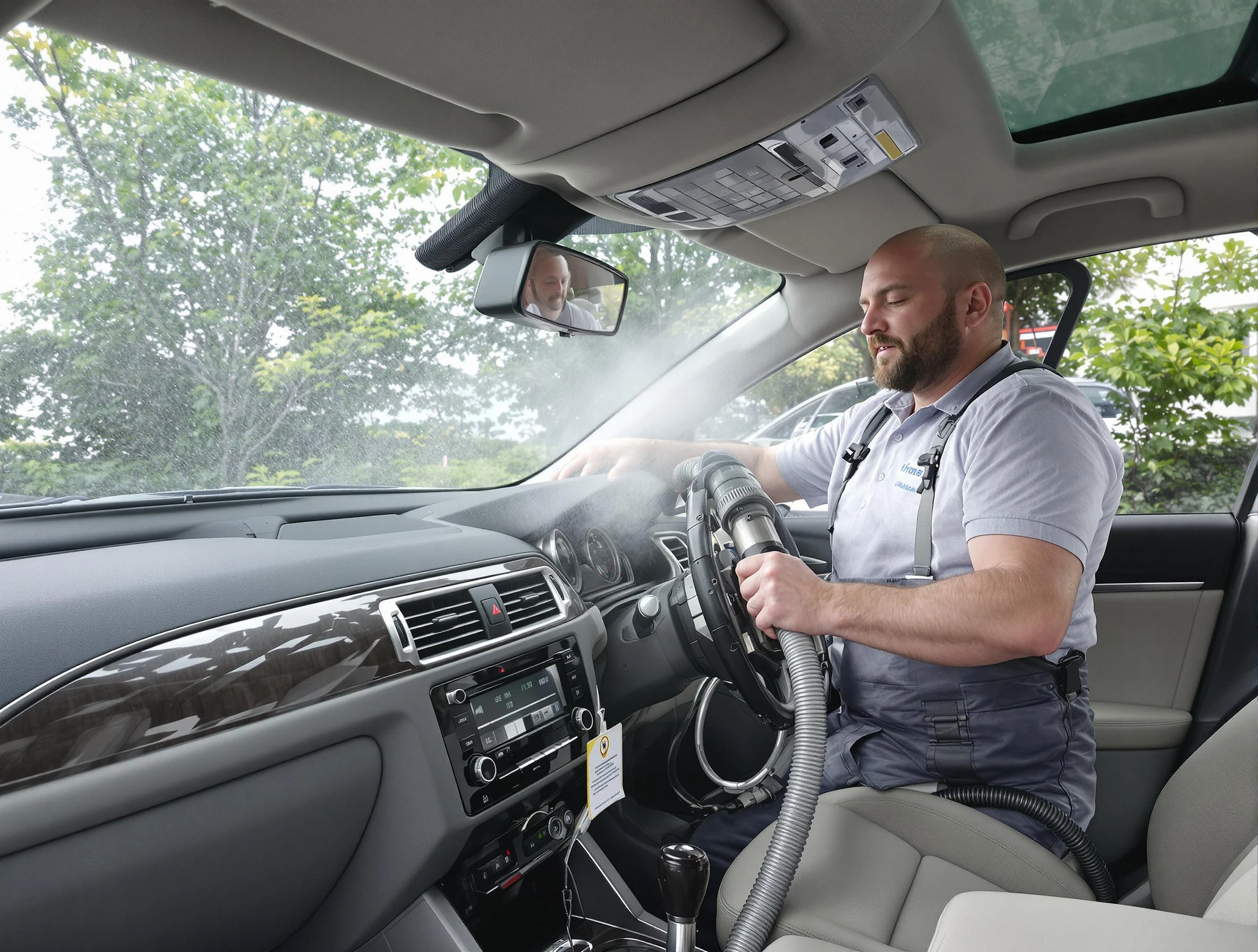 Taunton Air Duct Cleaning specialist performing professional car duct cleaning in Taunton